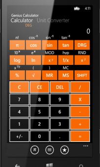 Orange scientific calculator