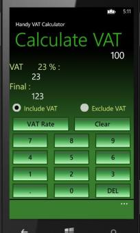 Green vat calculator