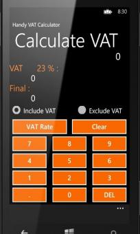 Dark orange vat calculator
