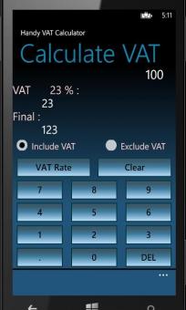 Blue vat calculator